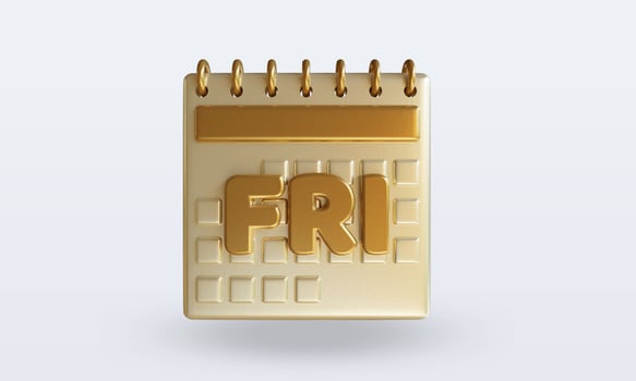 3d Calendar Friday photo