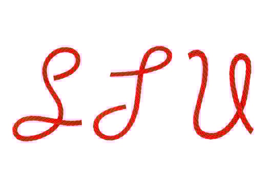 Red fiber rope photo