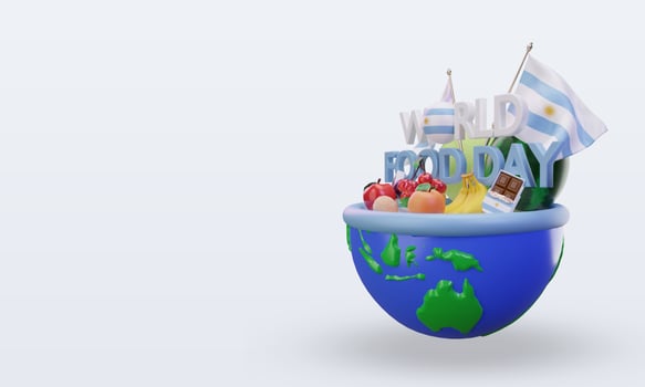 3d World Food Day Argentina rendering right view photo