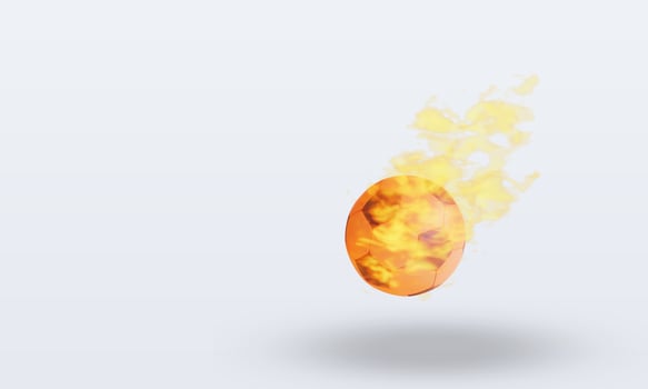 3d Sport Ball Fireball rendering top view photo