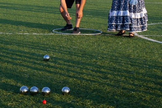 Game of steel balls. Sports competition. photo