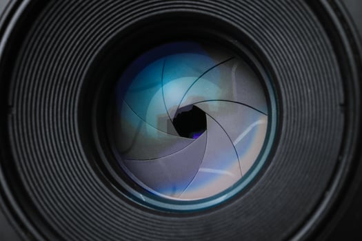 Close up aperture lens photo