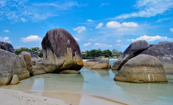the beauty of Tanjung Tinggi beach, Laskar Pelangi, Belitung, Indonesia photo