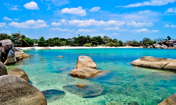 the beauty of Tanjung Tinggi beach, Laskar Pelangi, Belitung, Indonesia photo