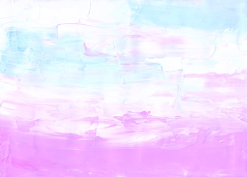 Abstract pastel pink, blue and white textured background. Brush strokes on paper. Contemporary painting photo