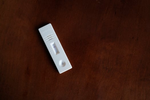 Coronavirus - COVID-19 - rapid test with negative result photo