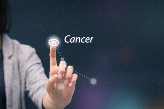 Cancer horoscope symbol. photo