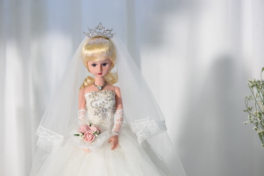 Bride doll for wedding photo