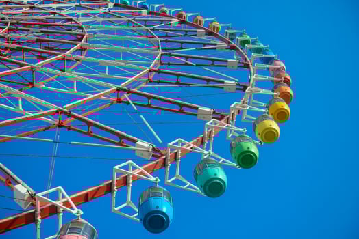 Ferris Wheel Over Blue Sky photo