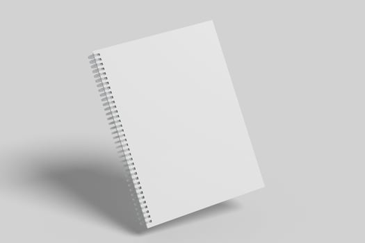 A5 Spiral Notebook Blank Mockup photo
