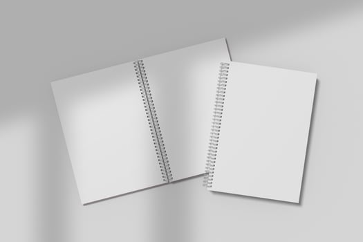 A5 Spiral Notebook Blank Mockup photo
