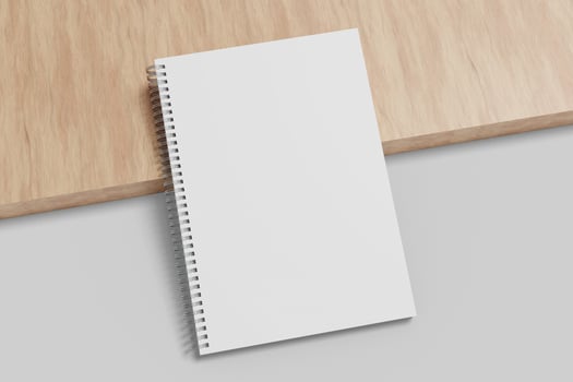 A5 Spiral Notebook Blank Mockup photo