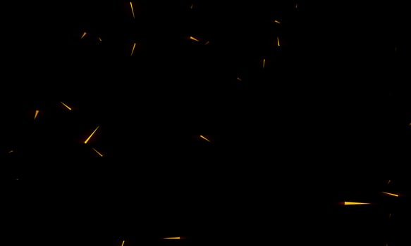 Burning red hot sparks fly from large fire in the night sky. Beautiful abstract background on the theme of fire, light and life. photo