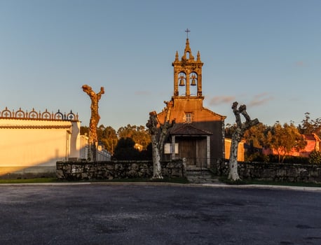 A remote church on a village of Spain photo
