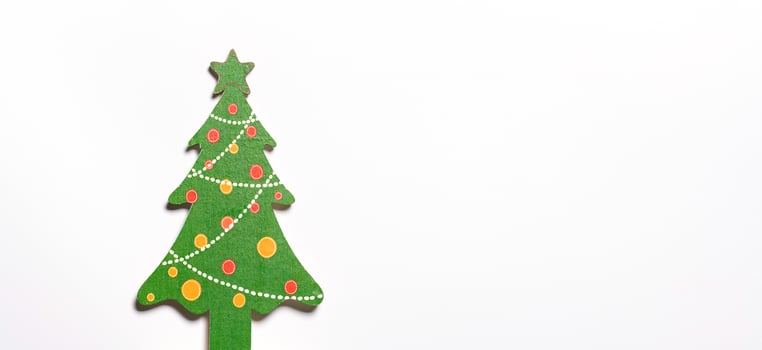 Christmas gift box flat lay on white background photo