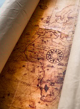 Very old vintage world map photo
