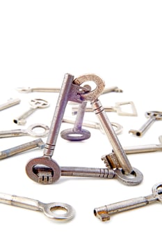 Old  different steel keys photo