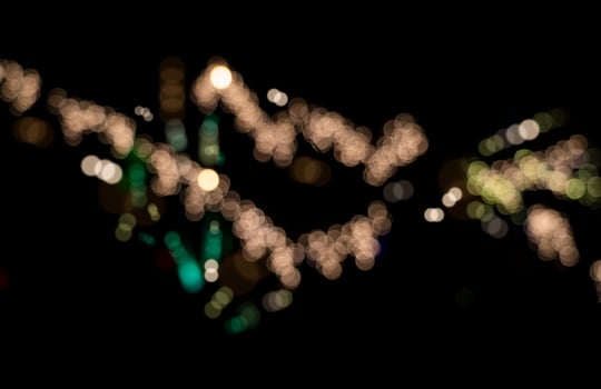 Blurred bokeh golden light background, For Christmas and New Year holiday concept photo