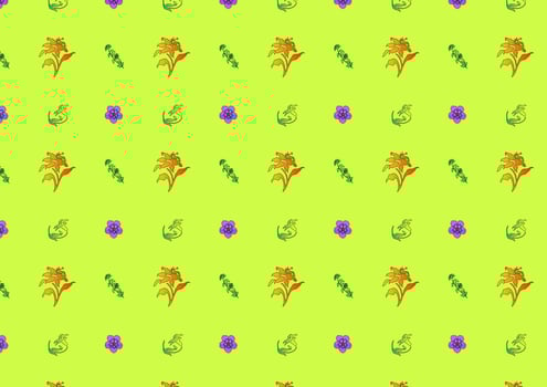 Seamless pattern nature flower leaf ornament botany element abstract background paper print artwork illustration graphic design photo