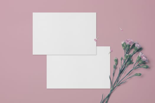 Postcard and Invitation card mockup template photo
