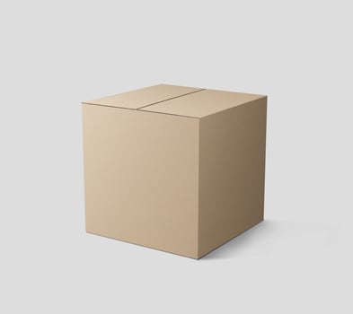 Delivery cardboard box mockup photo