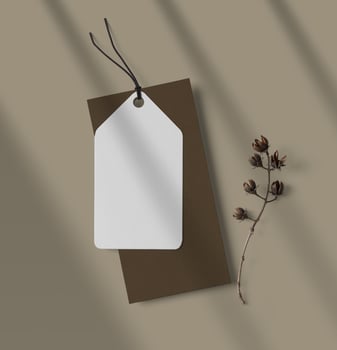 Label Tag mockup template photo