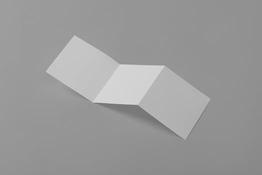 Square Trifold Brochure Mockup Template with copy space for your logo or graphic design photo