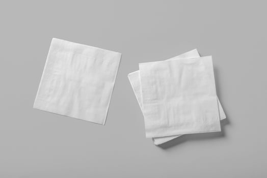 Paper napkin stack mockup copy space for your logo or graphic design photo
