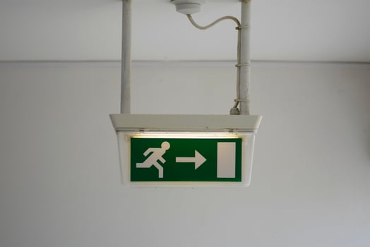 Emergency Exit Door Sign Board photo