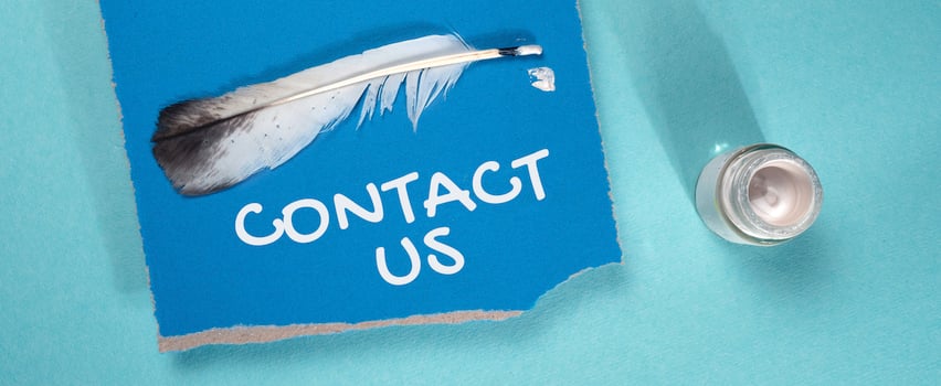 Close up of Contact Us Word photo
