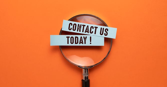 Close up of Contact Us Word photo