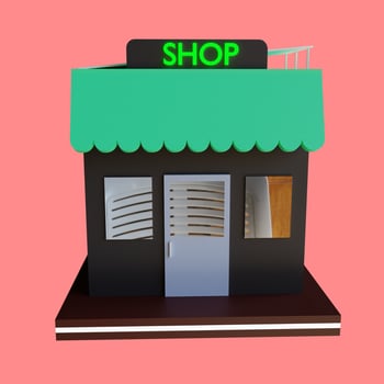 3d render illustration shop photo