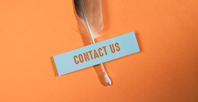 Close up of Contact Us Word photo