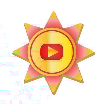 golden gradient design youtube logo photo