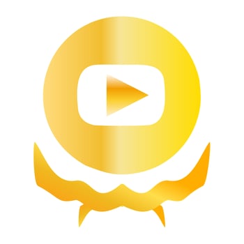 golden gradient design youtube logo photo