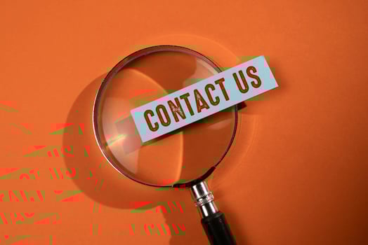 Close up of Contact Us Word photo