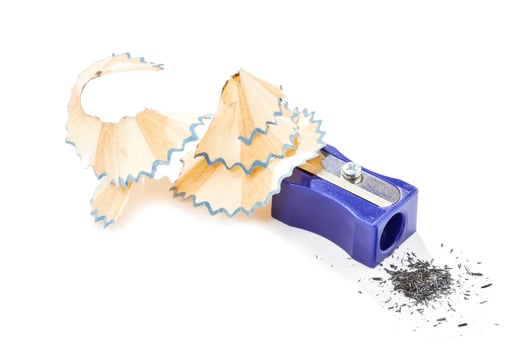 Sharpeners and pencil scraps photo