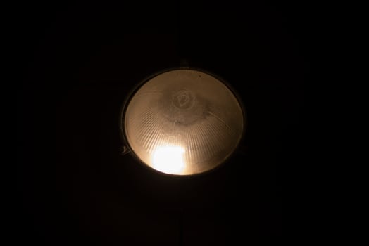 Plastic dome covering lamp. photo