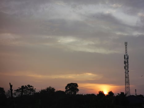 sunset in the afternoon photo