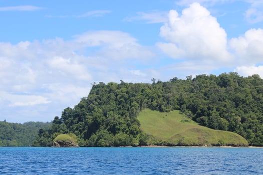 A tropical island with beautiful view photo