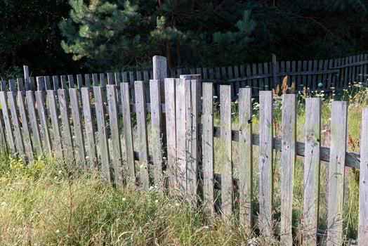 Wooden fence for security photo