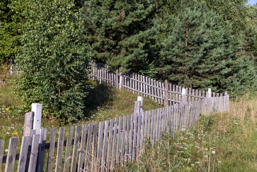 Wooden fence for security photo