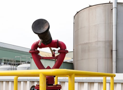 Outdoor fire sprinkler in industry plant photo