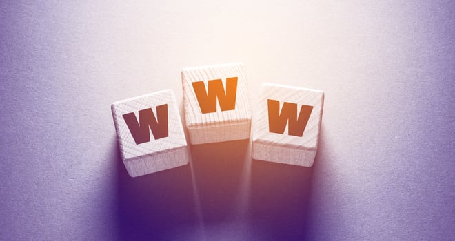WWW Word with Wooden Cubes photo