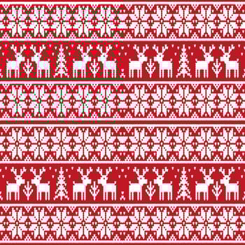 Christmas Snowflakes Deer Tribal Seamless Pattern Design photo