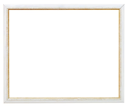 vintage narrow white picture frame photo