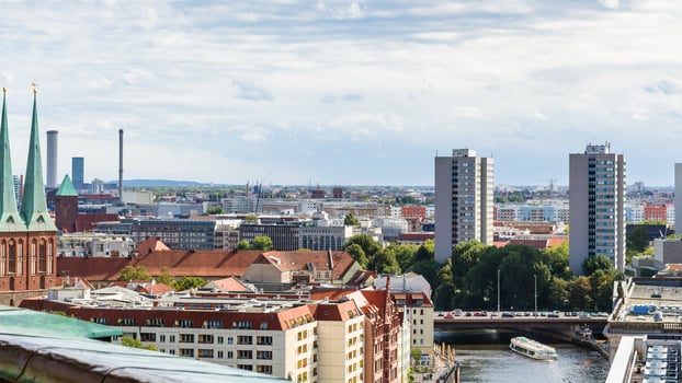 Berlin with Nikolaikirche and Muhlendammbrucke photo