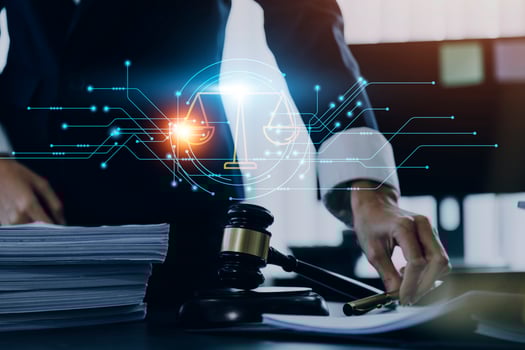 Lawsuit and justice concept, Lawyer working with partner at law photo