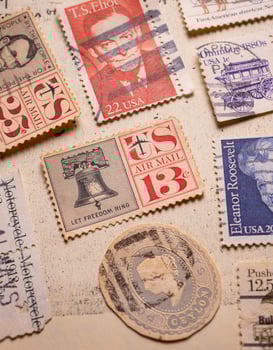 Postal Stamps From USA in Kandy stamp exhibition photo