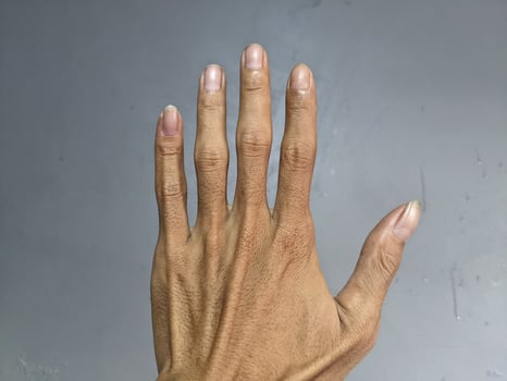 signaling with fingers or symbols photo